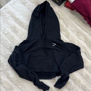 Gymshark Black Cropped Hoodie